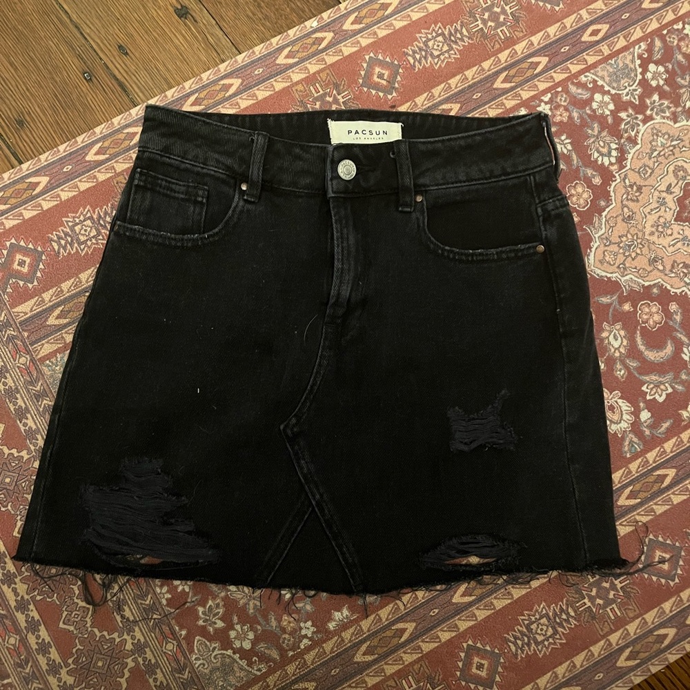 Pacsun black denim skirt